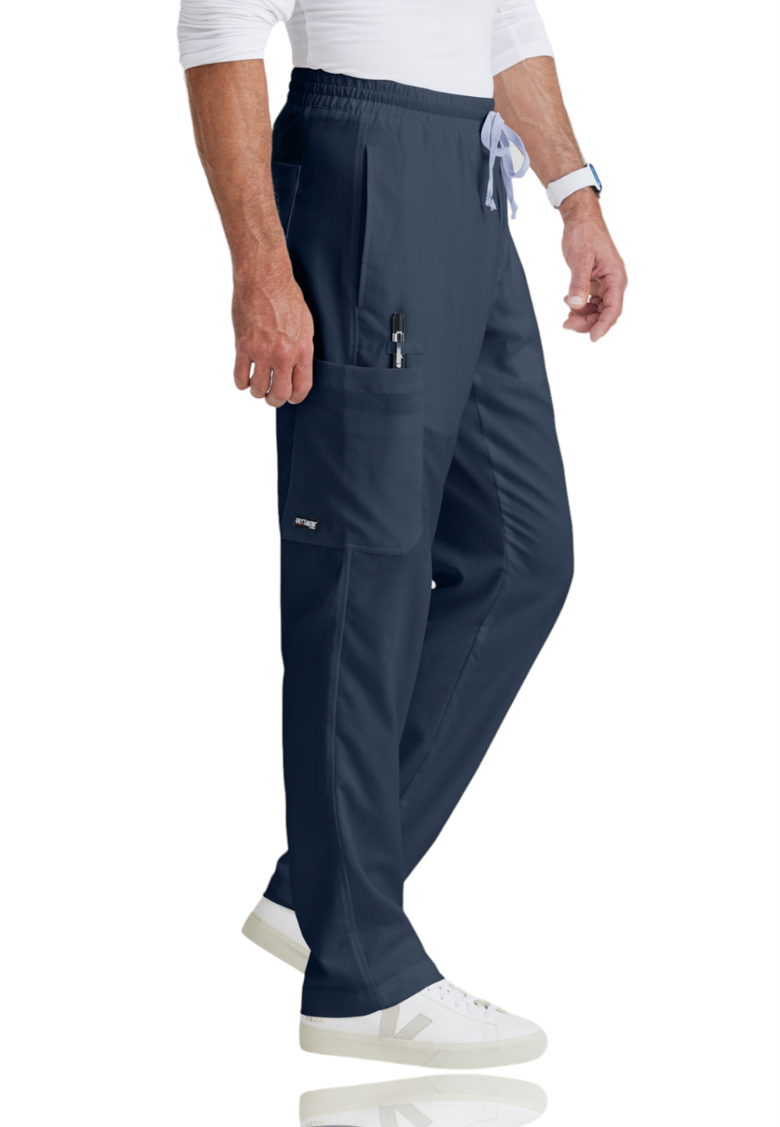 Men's Elastic Waistband With Contrast Drawcord Evan Scrub Pant