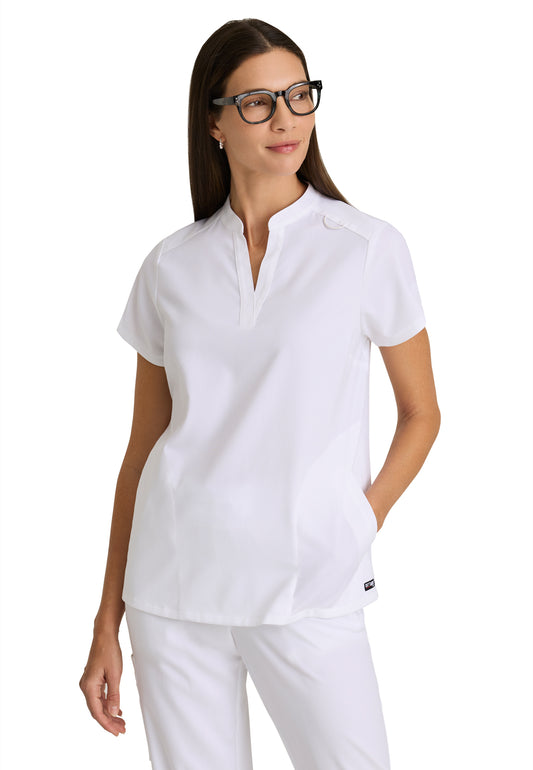 Women's 2 Pocket Banded Collar Avery Top