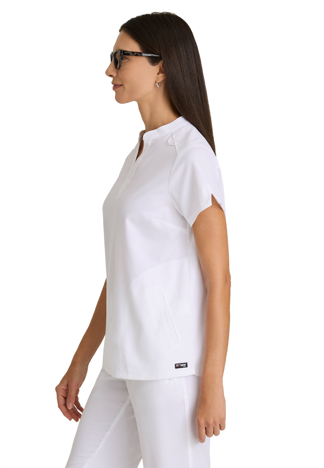 Women's 2 Pocket Banded Collar Avery Top