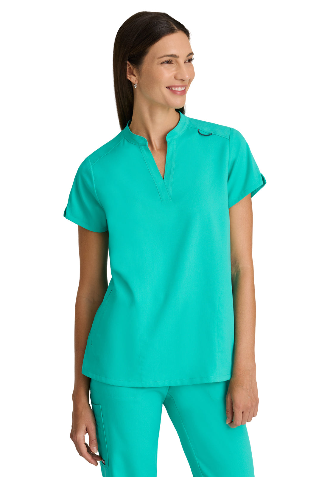 Women's 2 Pocket Banded Collar Avery Scrub Top