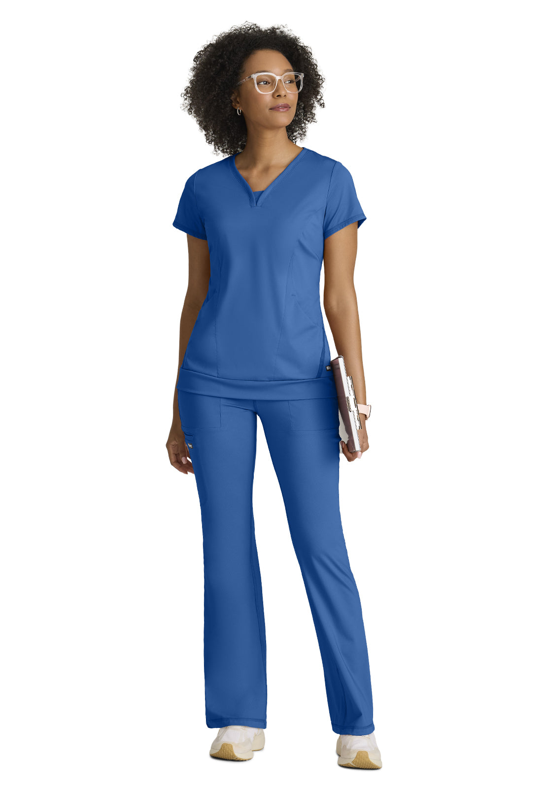 Two Pocket V-Neck Motivate Scrub Top