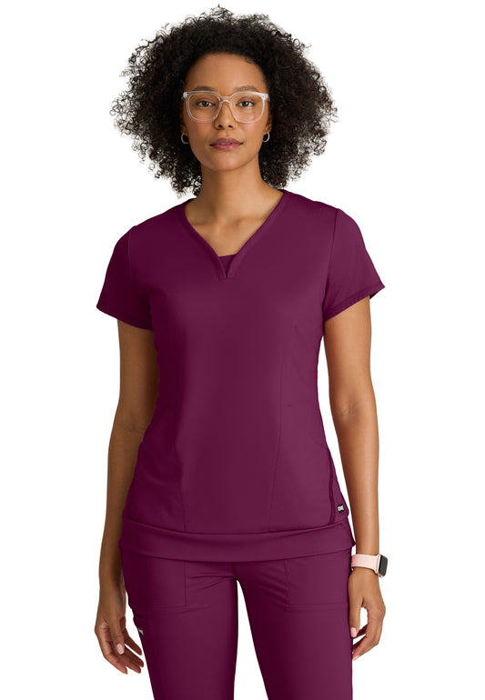 Two Pocket V-Neck Motivate Top