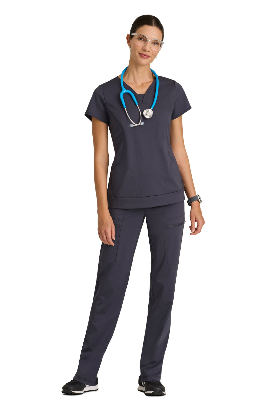 Two Pocket V-Neck Motivate Scrub Top