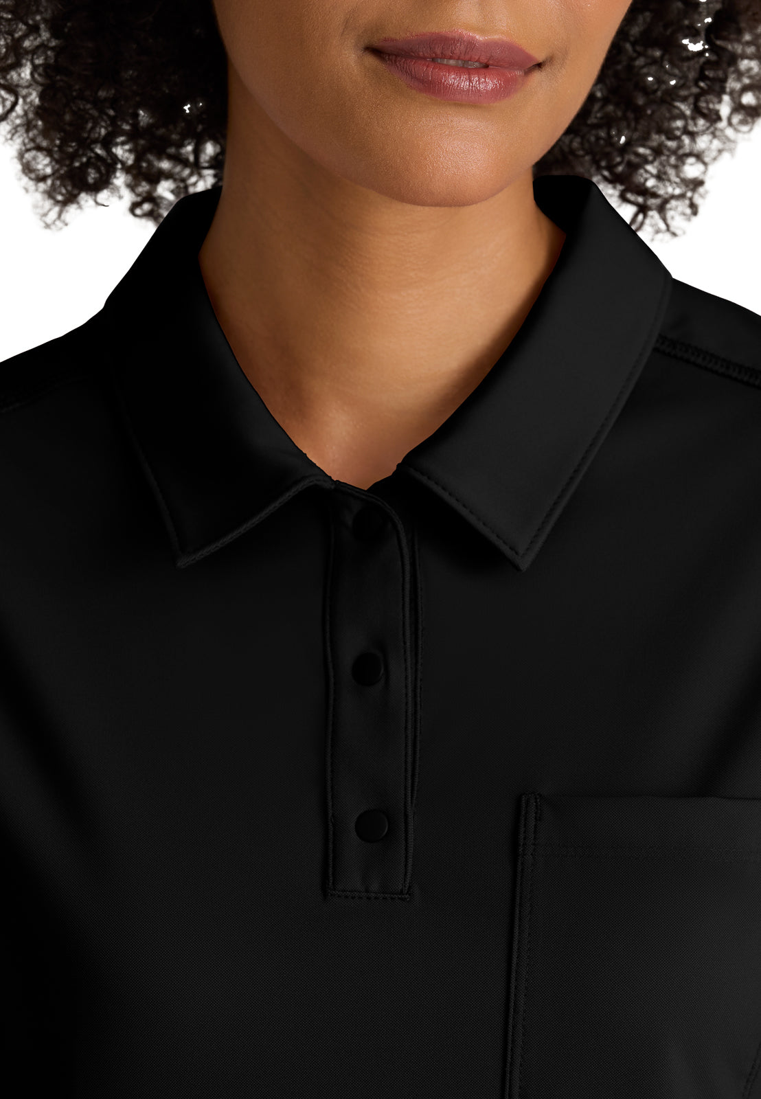 One Pocket Polo Neck Renew Scrub Top