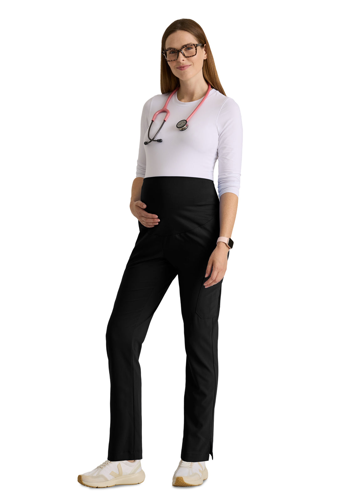 Six Pocket Jersey Knit Stretch Waistband Evolve Maternity Scrub Pant