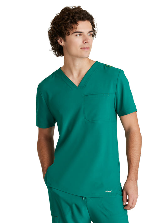 Men's Piped V-Neck Journey Scrub Top