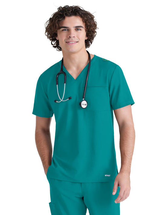 Men's Piped V-Neck Journey Scrub Top