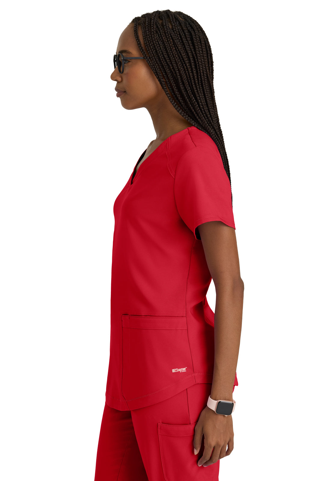 Women's Two-Pocket Piped V-Neck Rhythm Scrub Top