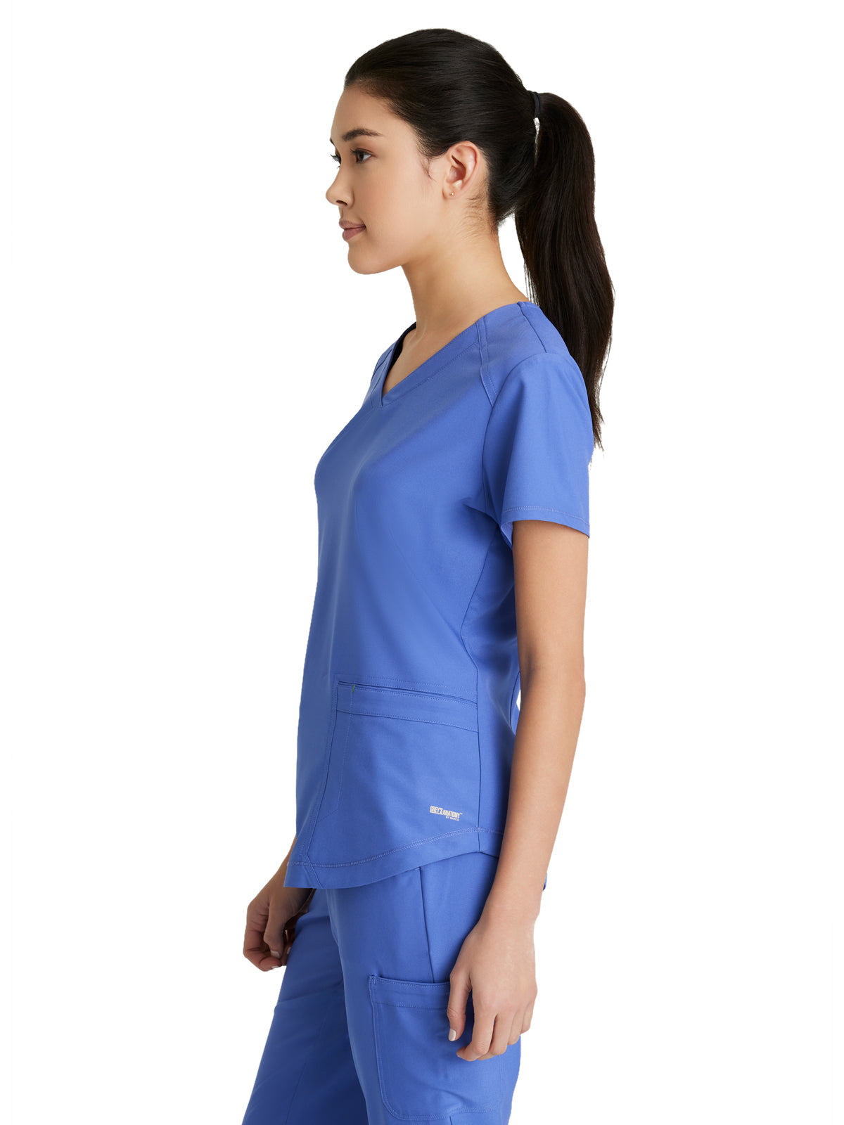 Women's Two-Pocket Piped V-Neck Rhythm Scrub Top