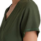 Women's Two-Pocket Piped V-Neck Rhythm Top