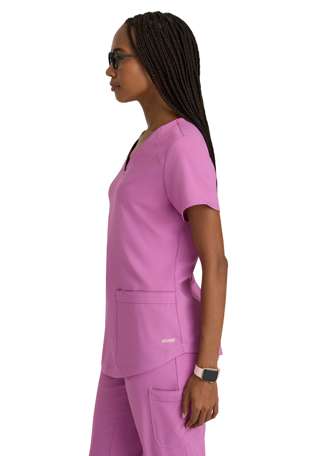 Women's Two-Pocket Piped V-Neck Rhythm Scrub Top