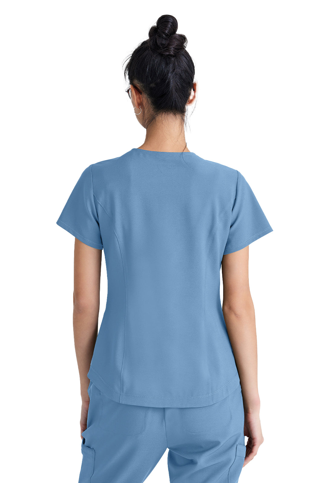 Women's Two-Pocket Piped V-Neck Rhythm Scrub Top