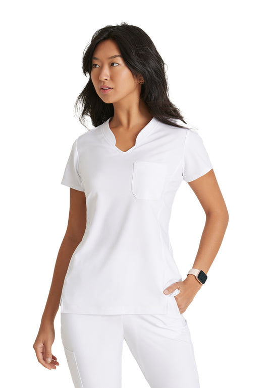 Women's Banded-V-Neck Sway Tuck-In Scrub Top