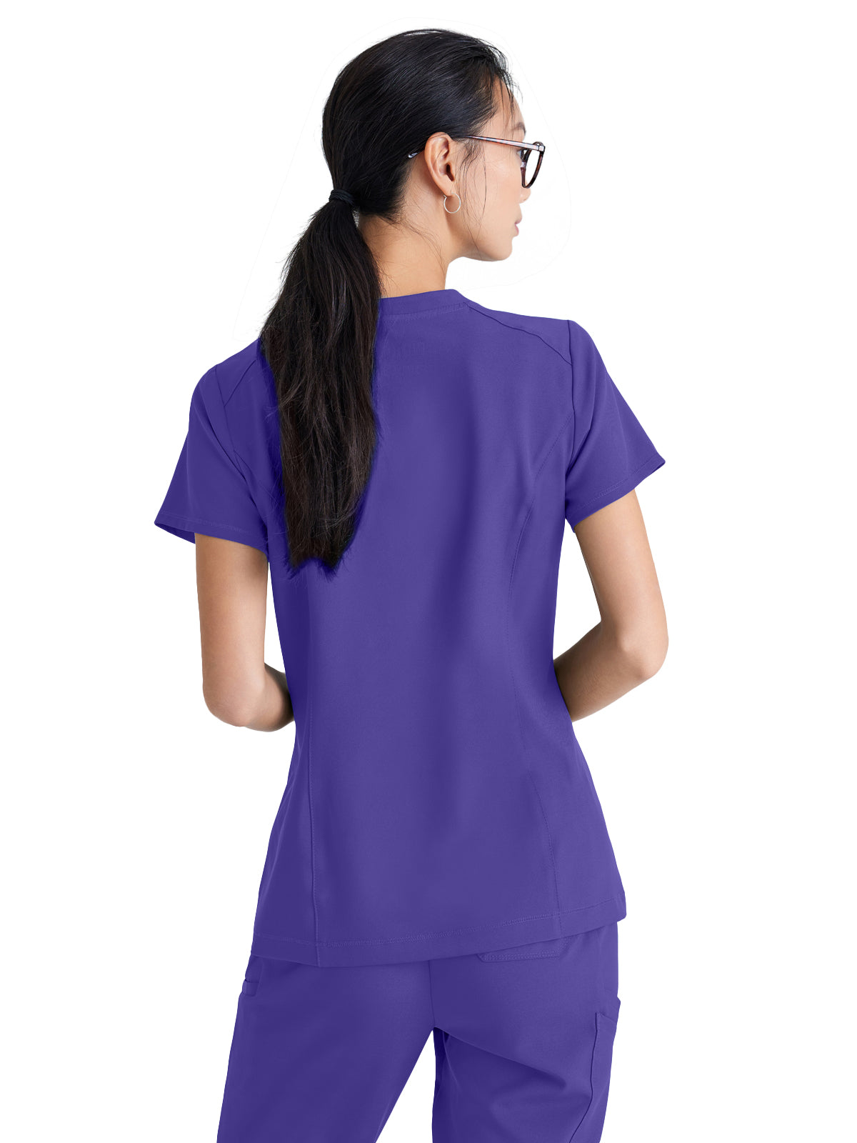 Women's Banded-V-Neck Sway Tuck-In Scrub Top