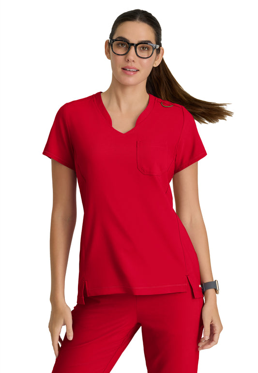 Women's Banded-V-Neck Sway Tuck-In Top