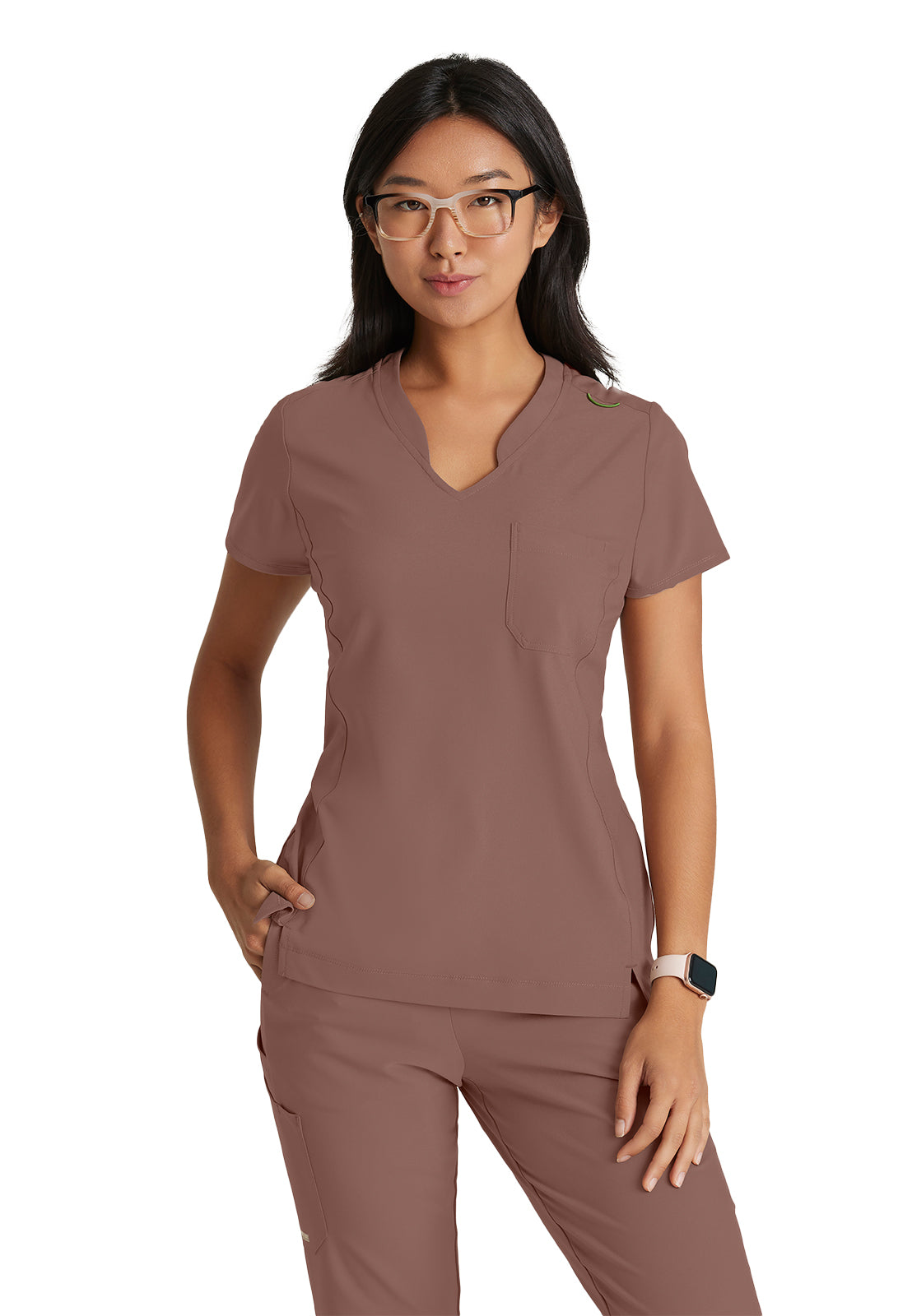 Women's Banded-V-Neck Sway Tuck-In Top