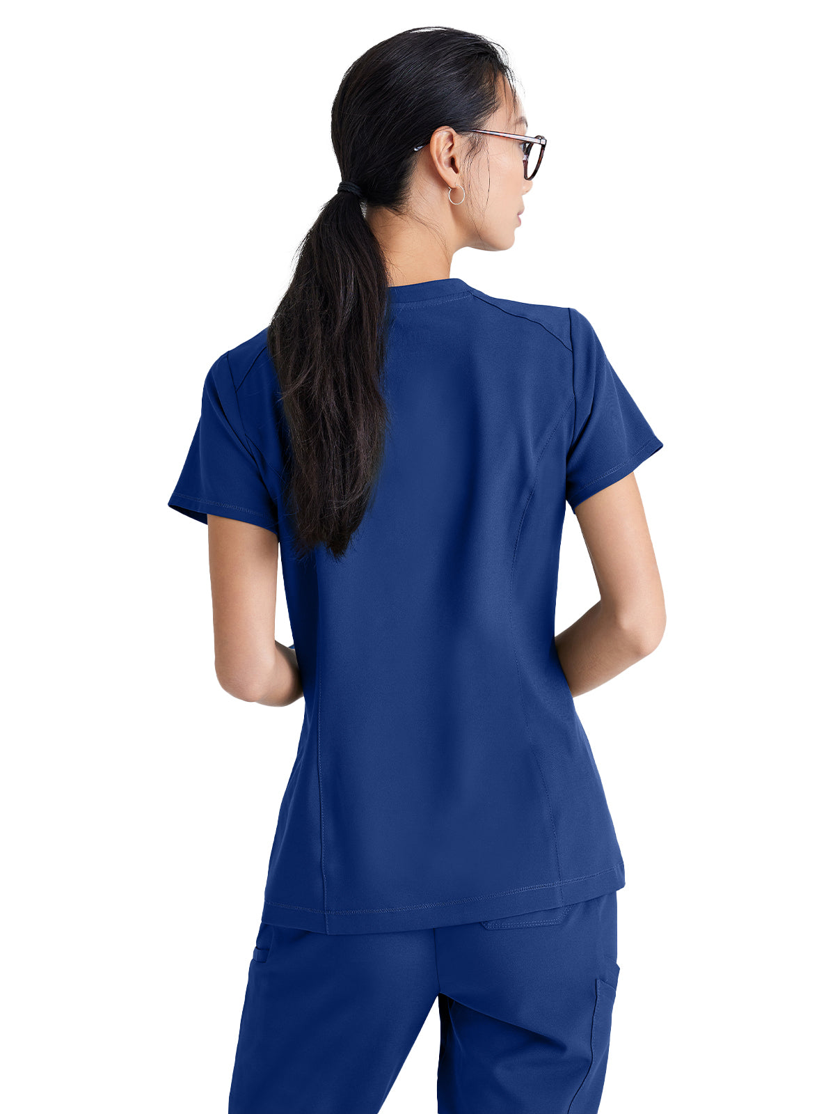 Women's Banded-V-Neck Sway Tuck-In Scrub Top