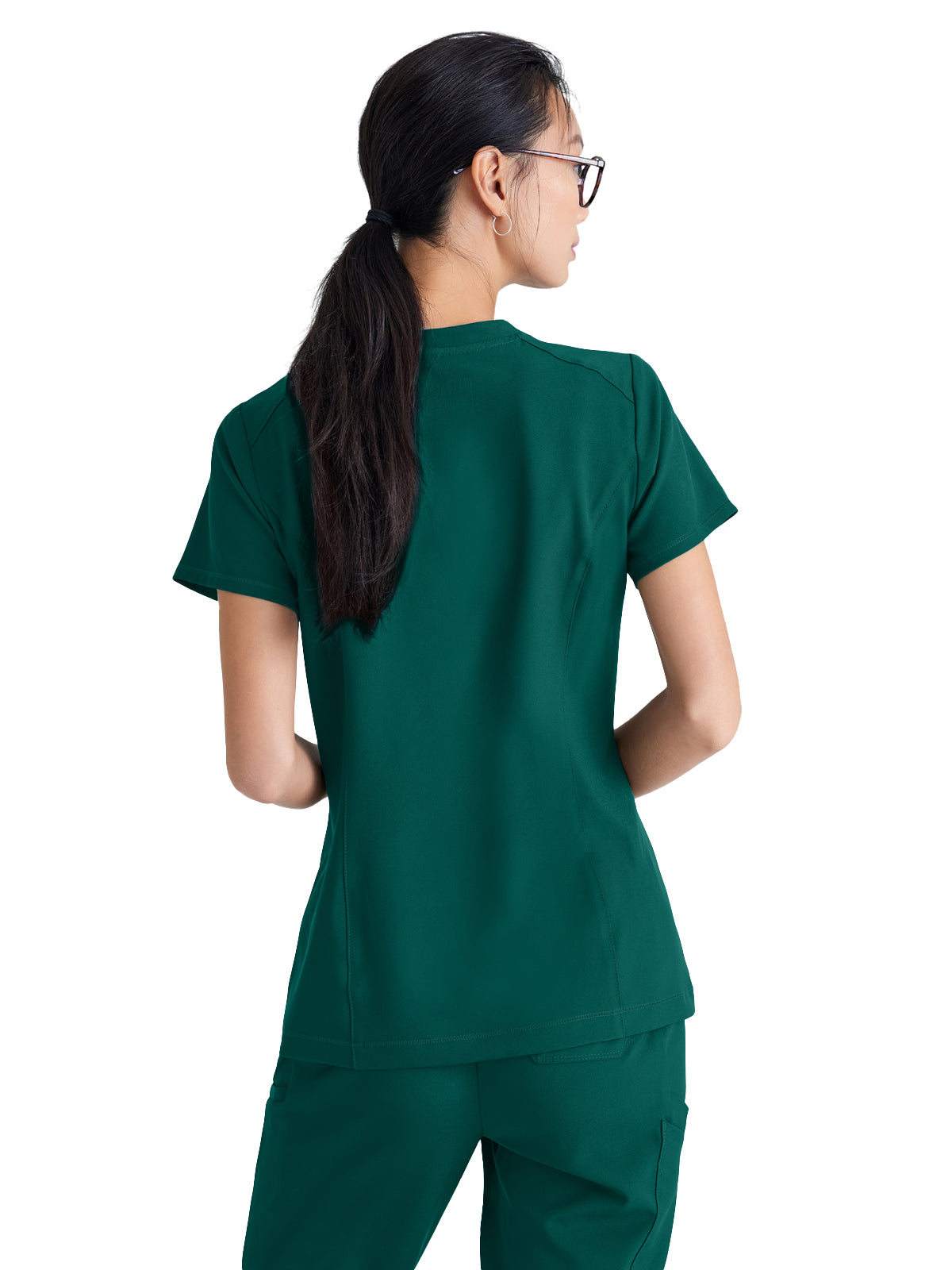 Women's Banded-V-Neck Sway Tuck-In Scrub Top