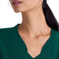 Women's Banded-V-Neck Sway Tuck-In Top - GSST181 - Hunter Green