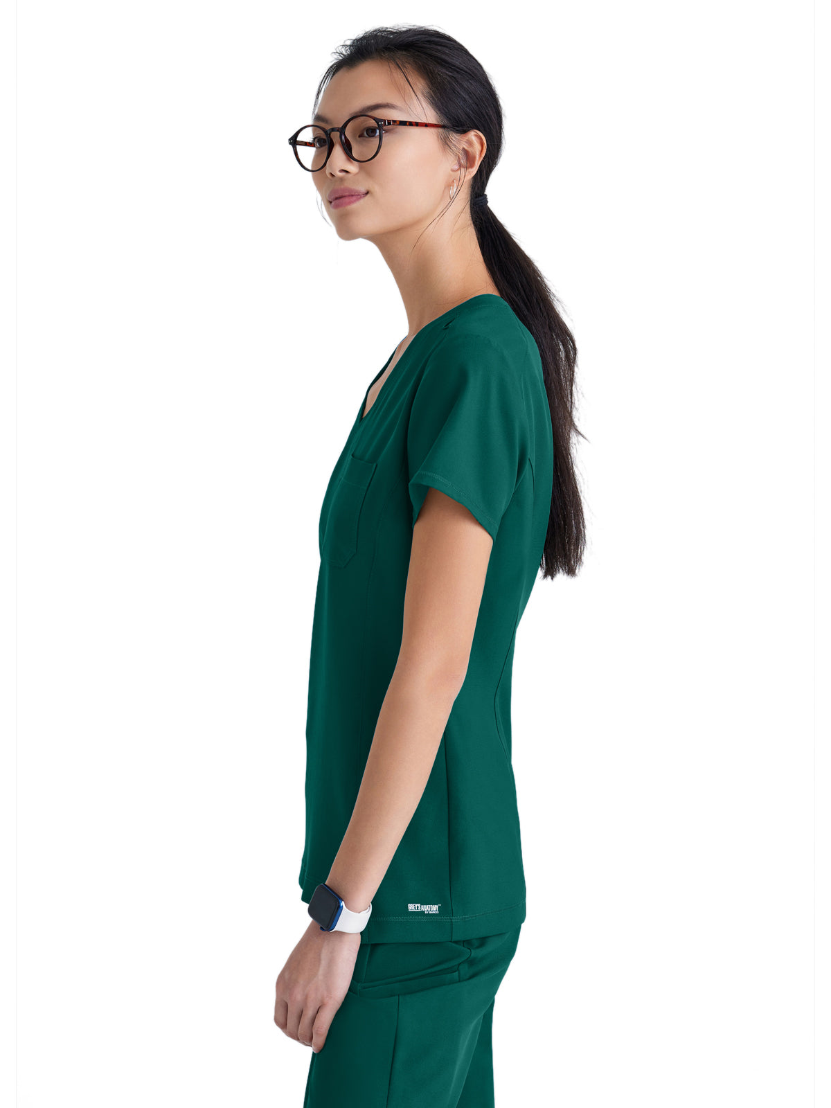 Women's Banded-V-Neck Sway Tuck-In Scrub Top