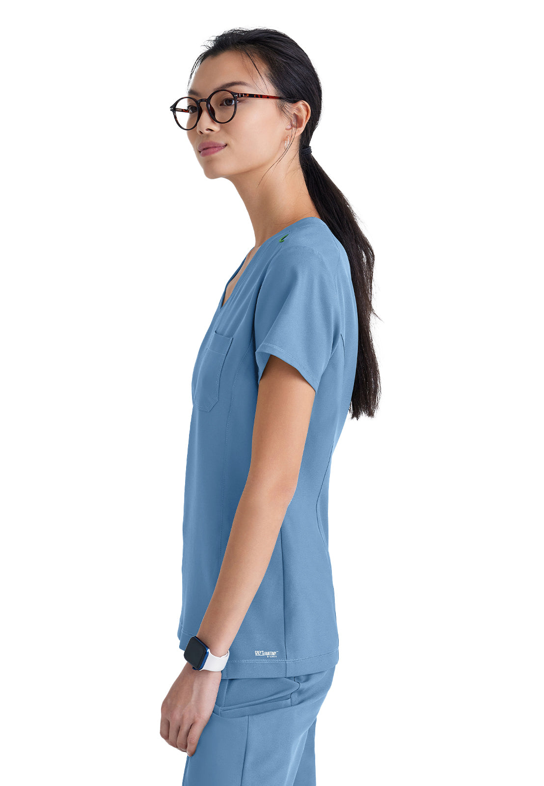 Women's Banded-V-Neck Sway Tuck-In Scrub Top