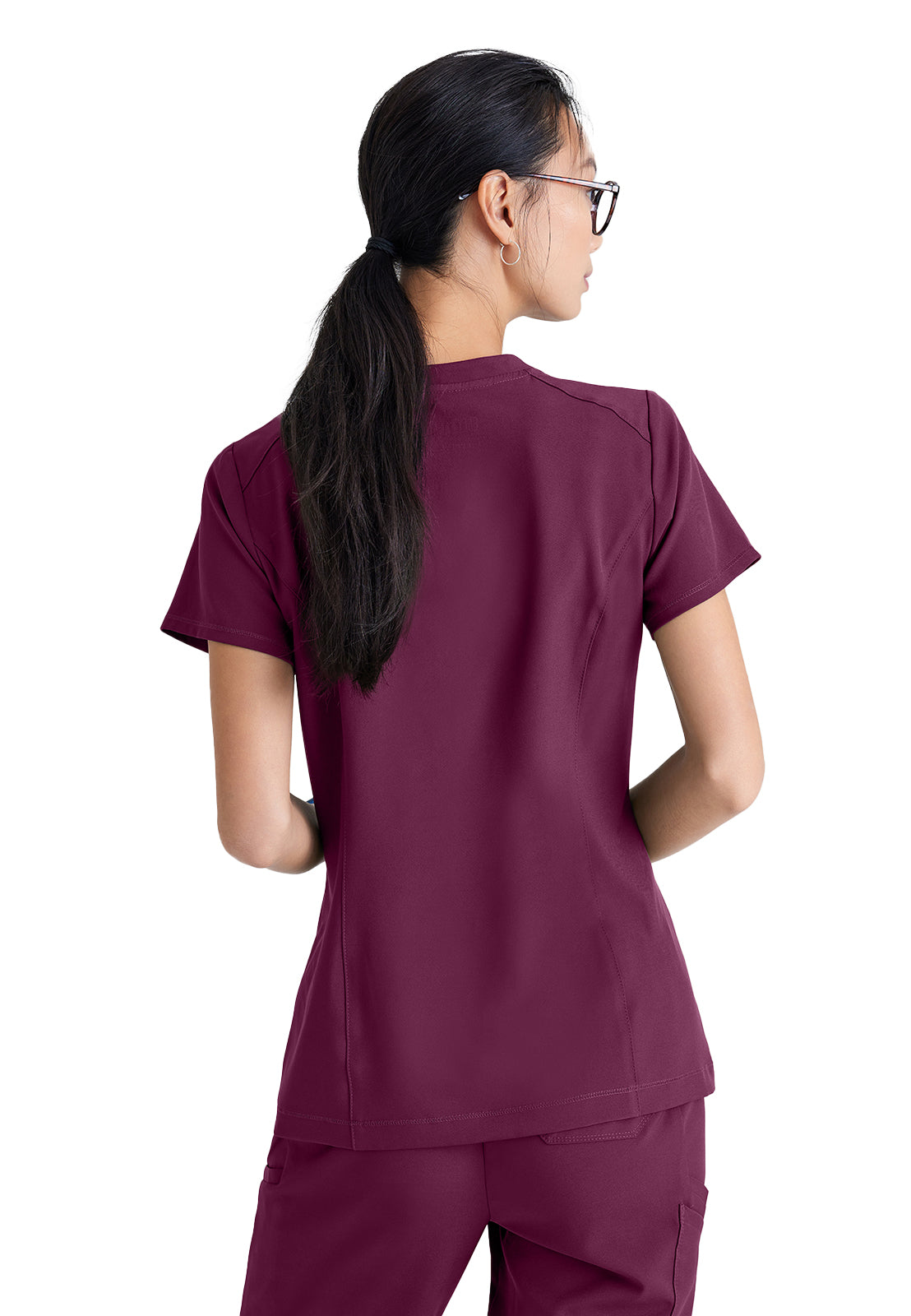 Women's Banded-V-Neck Sway Tuck-In Scrub Top