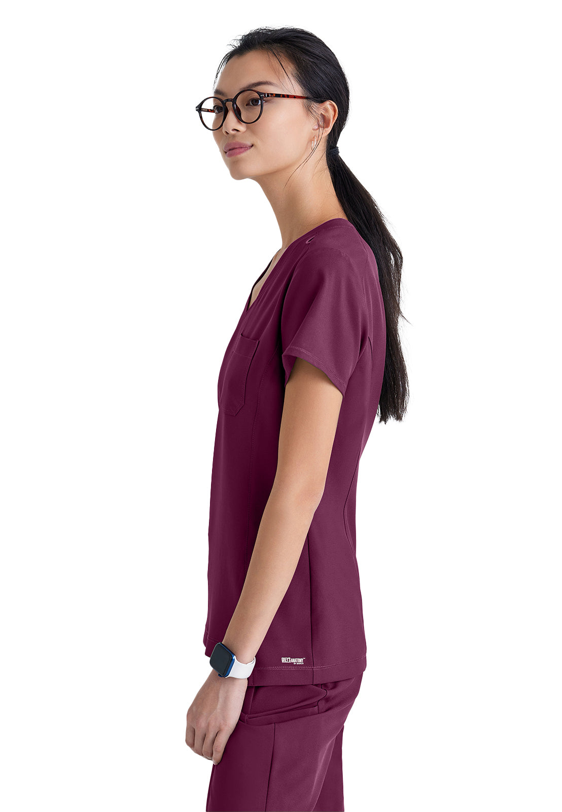 Women's Banded-V-Neck Sway Tuck-In Scrub Top