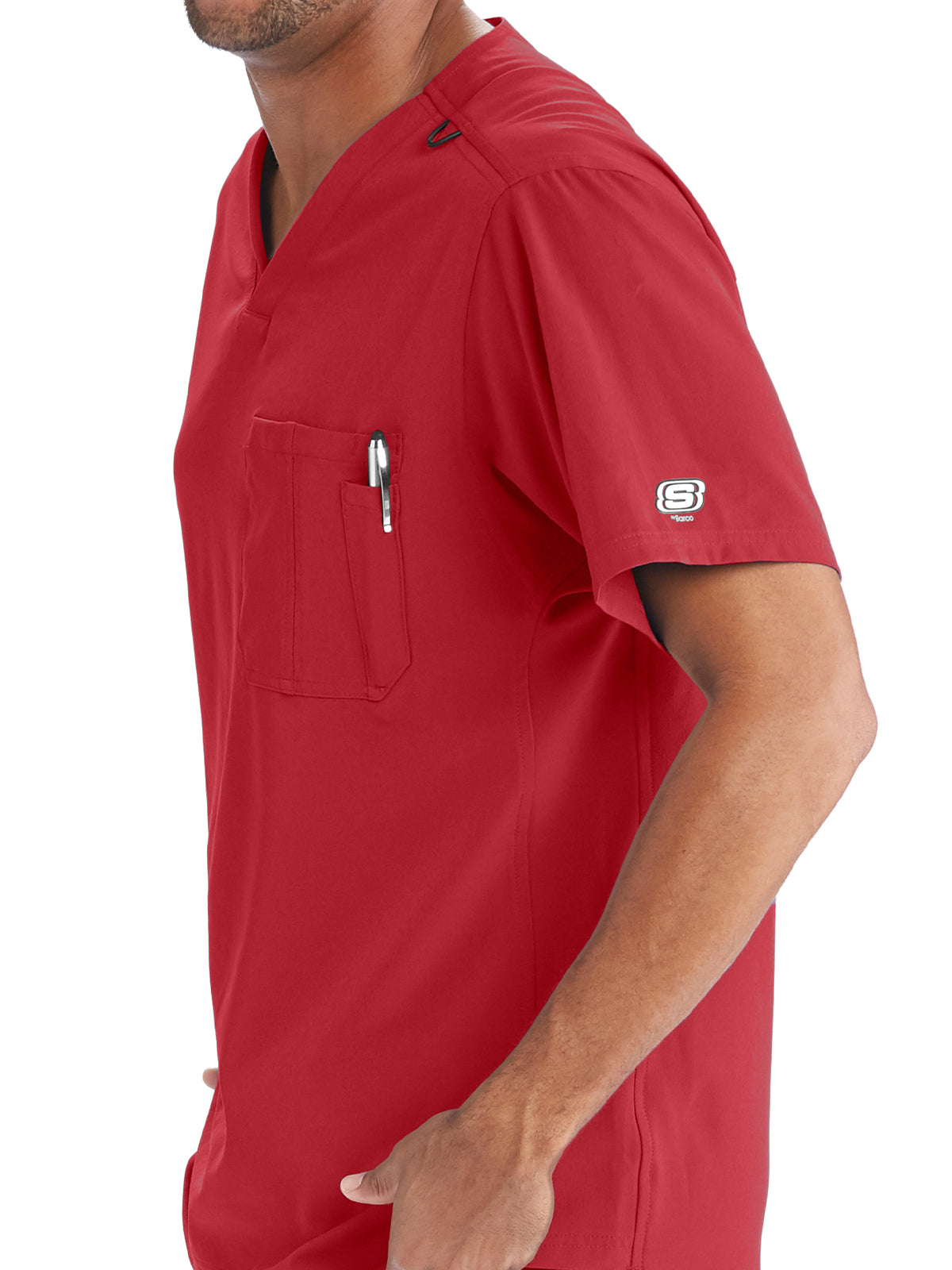 Men's Structure Crossover V-Neck Scrub Top