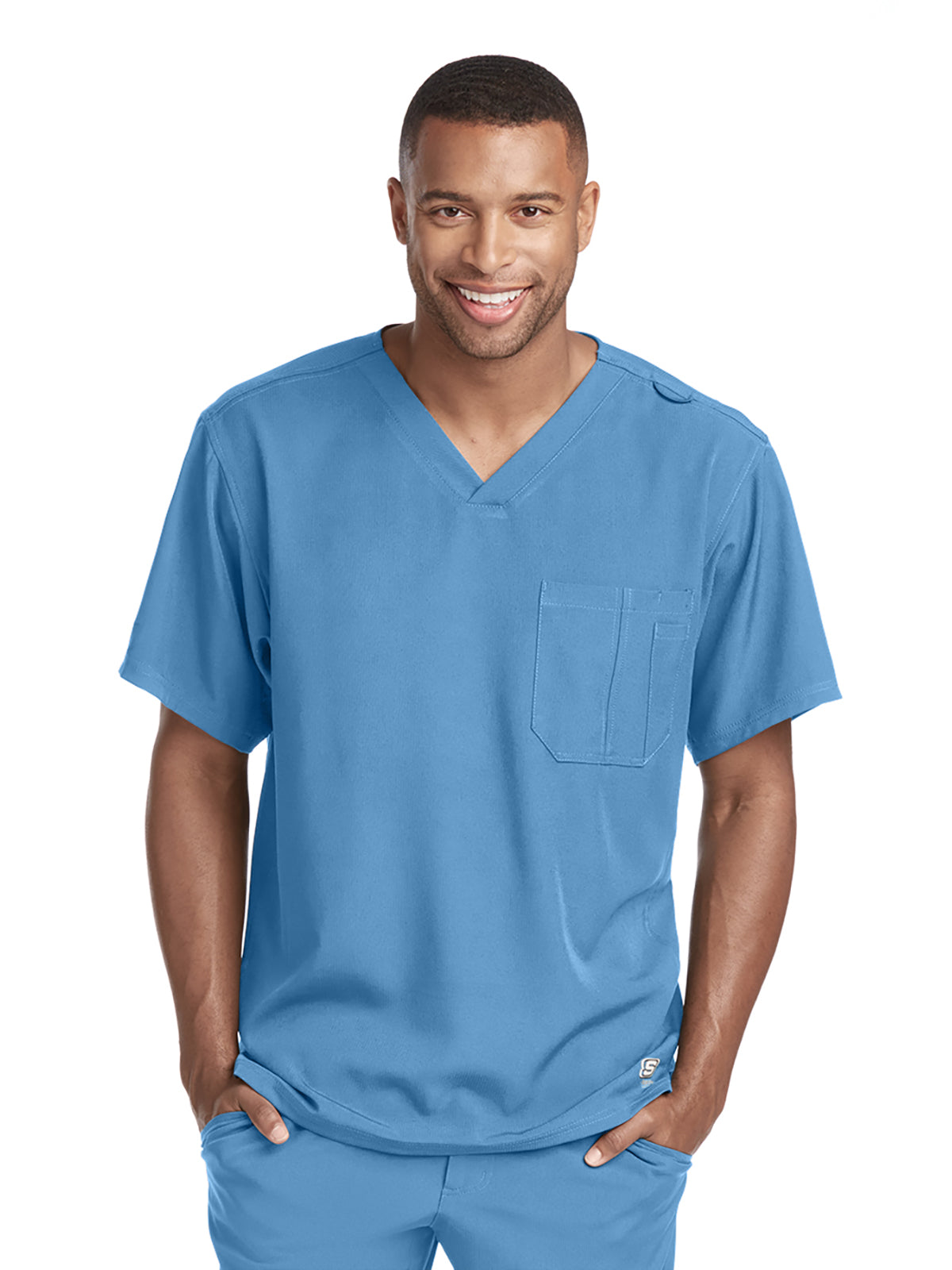 Men's Structure Crossover V-Neck Scrub Top