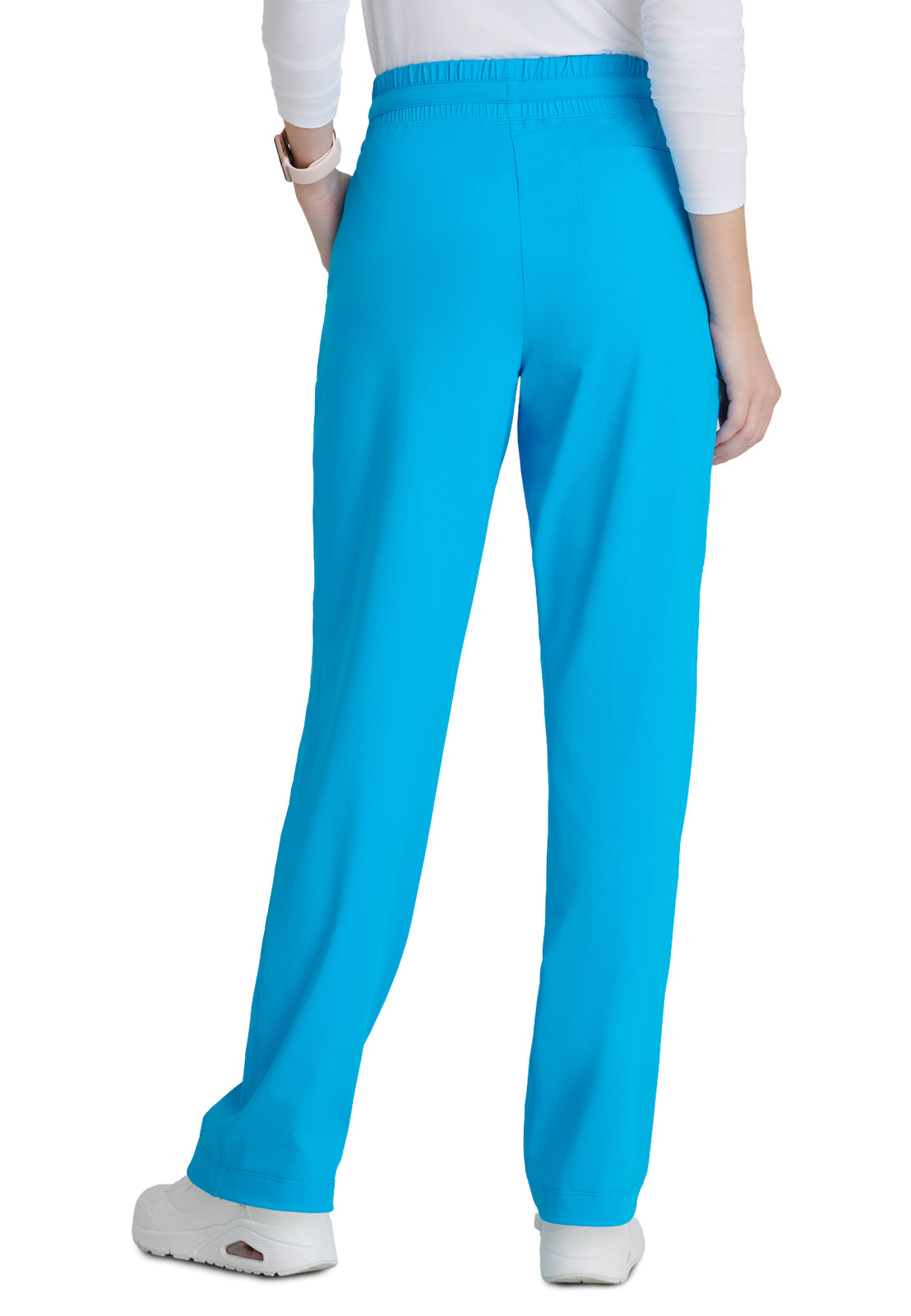 Women's Shirred Waistband Slim And Straight Reach Pant