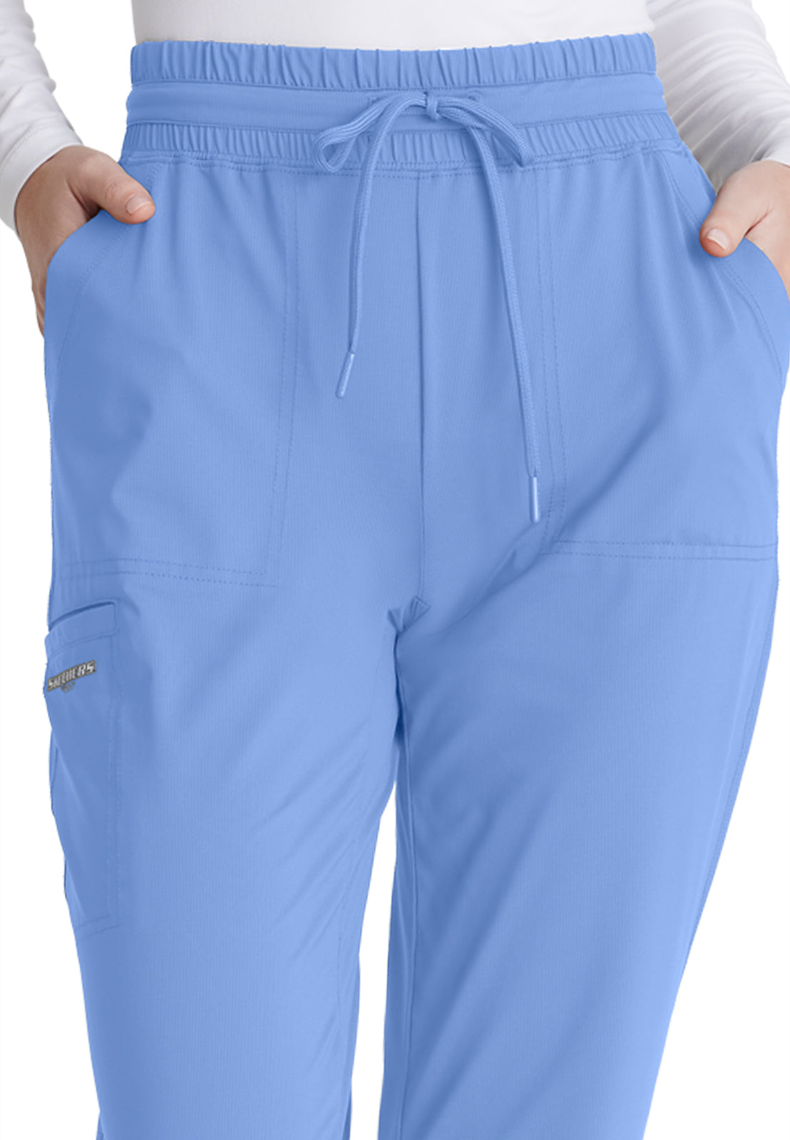 Women's Shirred Waistband Slim And Straight Reach Pant