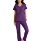 Women's High-Low Hem Tuck-In Top - SKT147 - Eggplant
