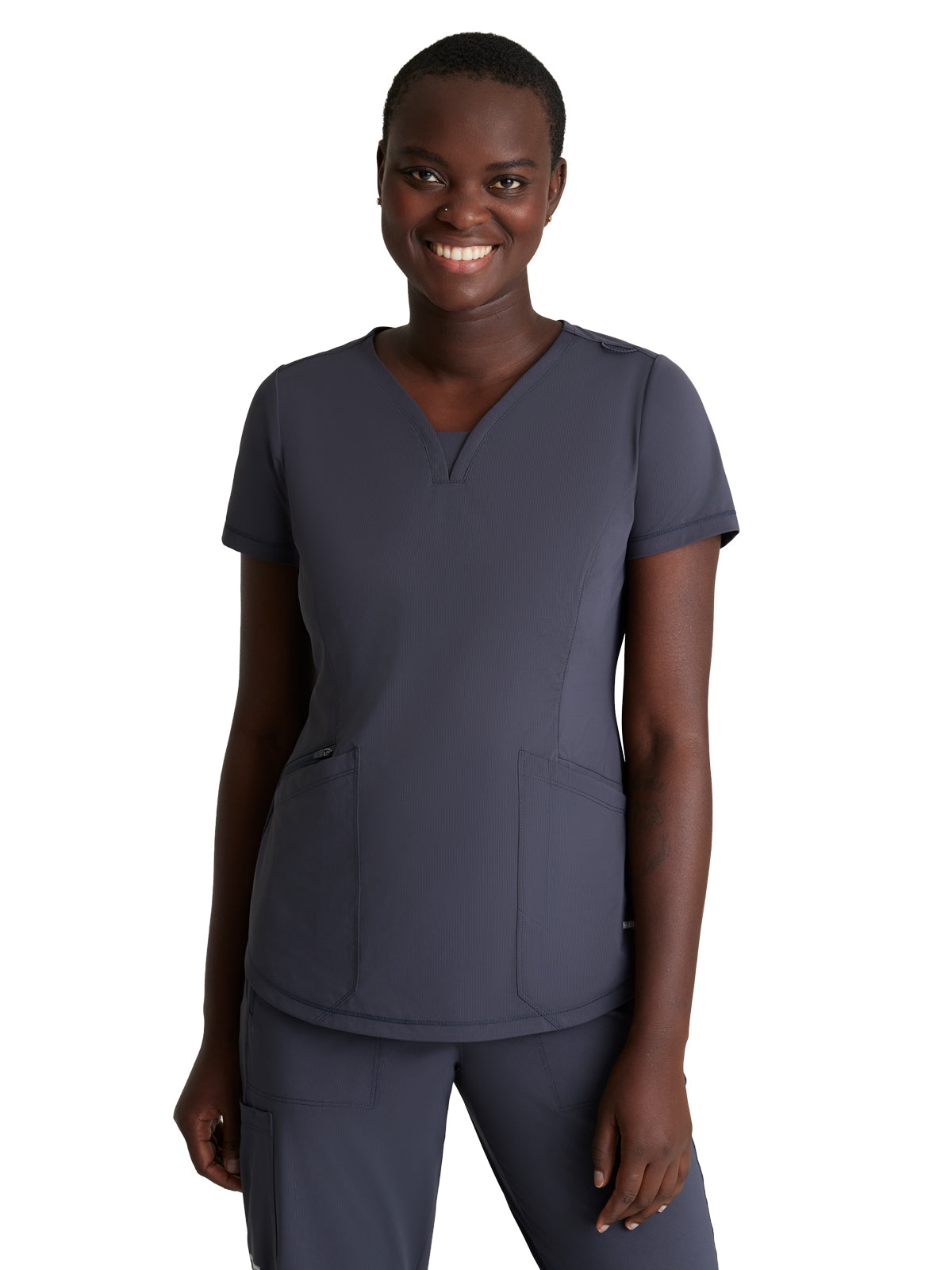 Women's 3 Pocket Gusset V-Neck Serene Scrub Top