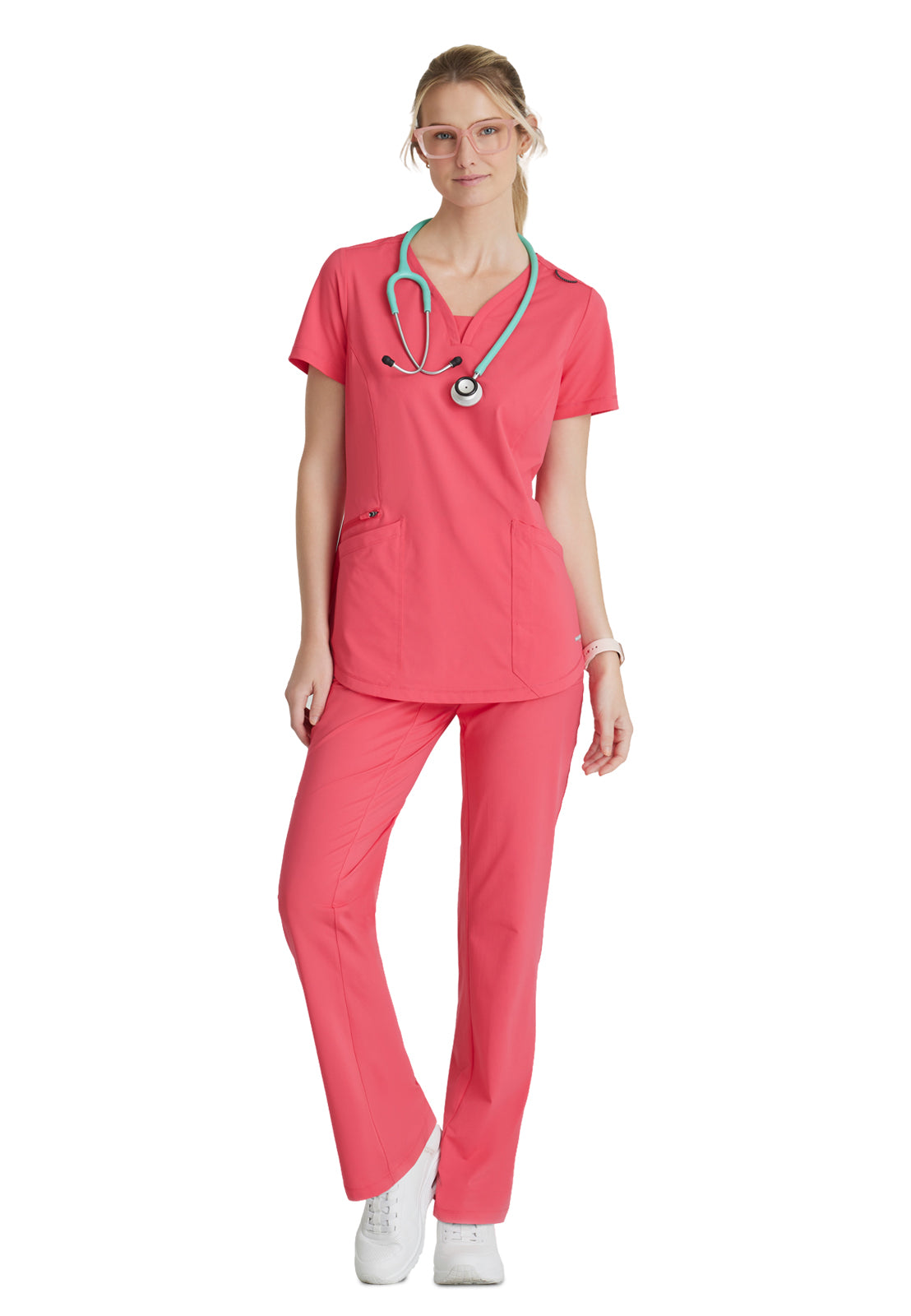 Women's 3 Pocket Gusset V-Neck Serene Scrub Top