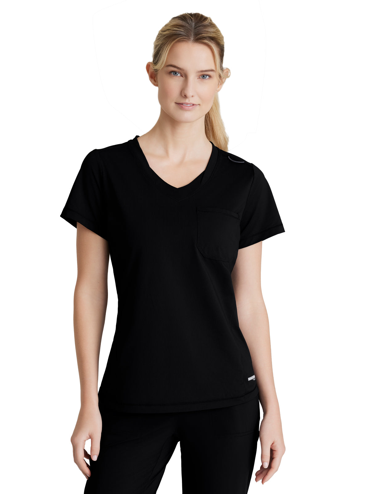 Women's 1 Pocket Tulip Hem Flow Top