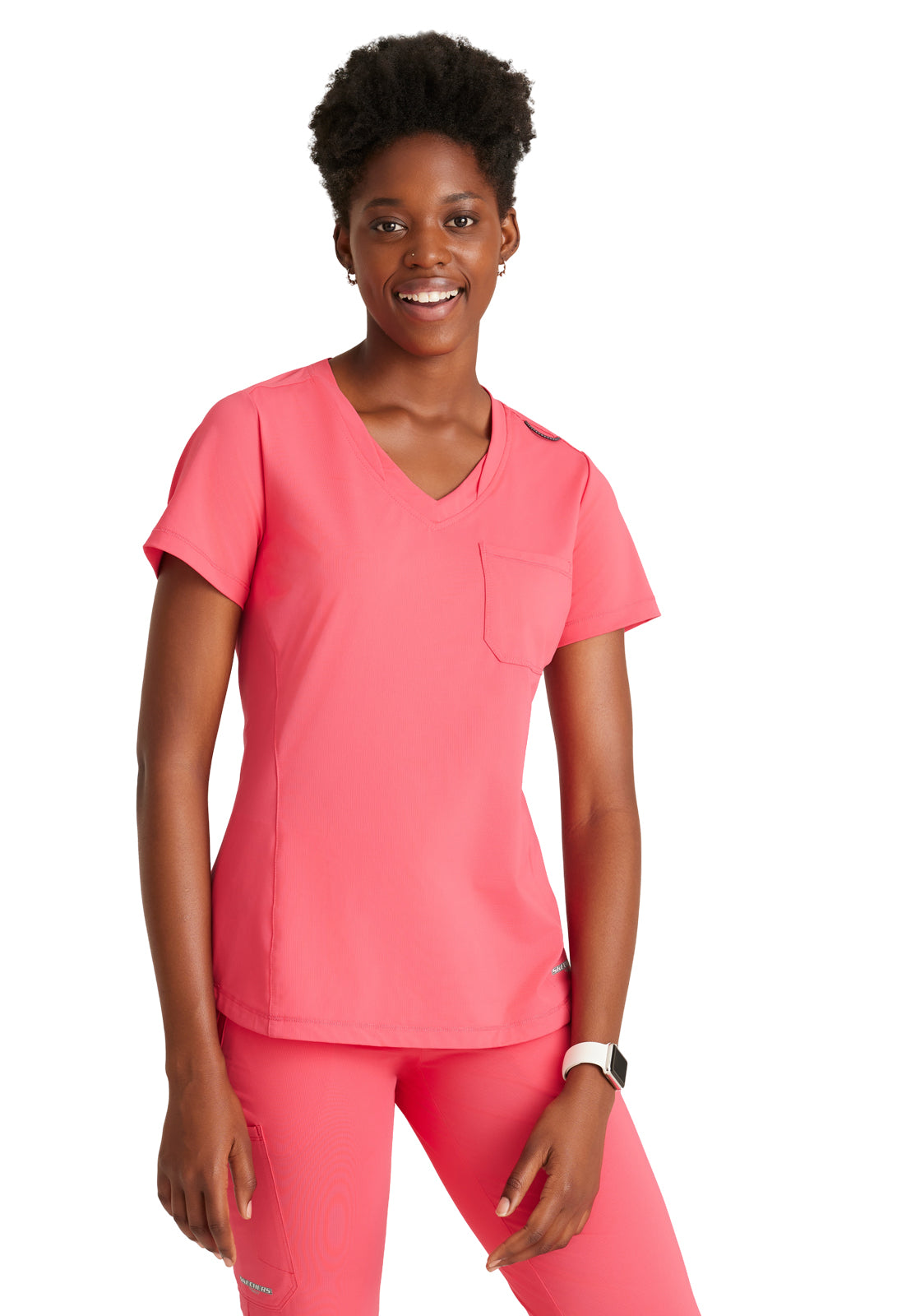 Women's 1 Pocket Tulip Hem Flow Top