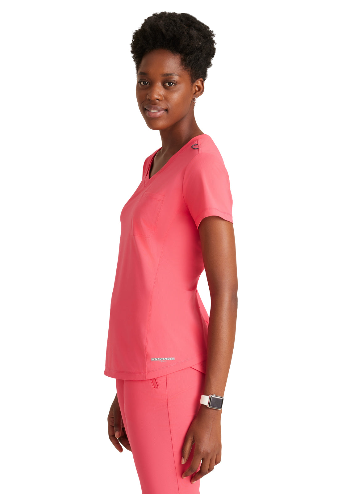 Women's 1 Pocket Tulip Hem Flow Top