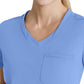 Women's 1 Pocket Tulip Hem Flow Top