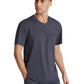 Men's Single Pocket Curved Neck Flex Scrub Top