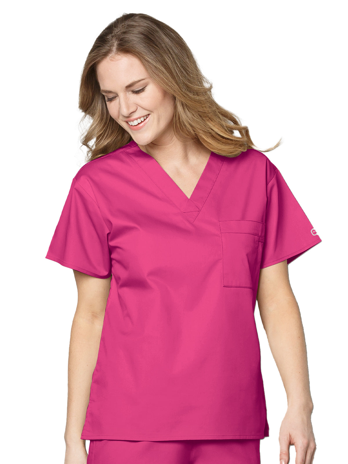 Unisex Double-Pocket V-Neck Scrub Top