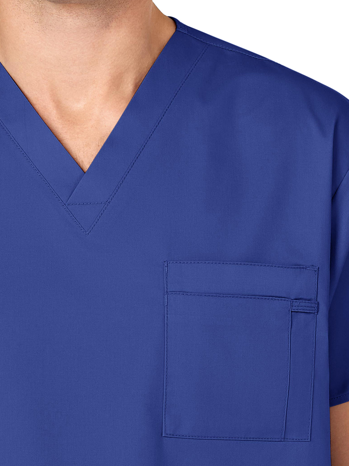 Unisex Double-Pocket V-Neck Scrub Top