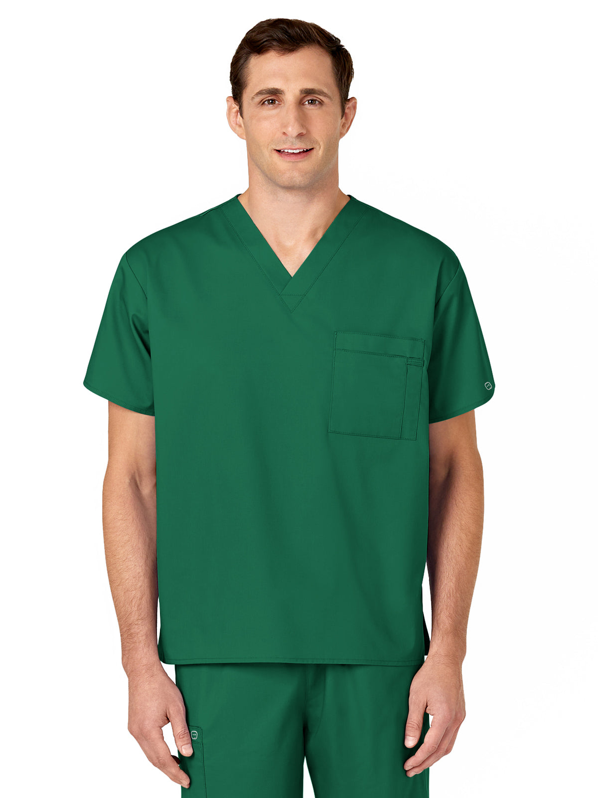 Unisex Double-Pocket V-Neck Scrub Top