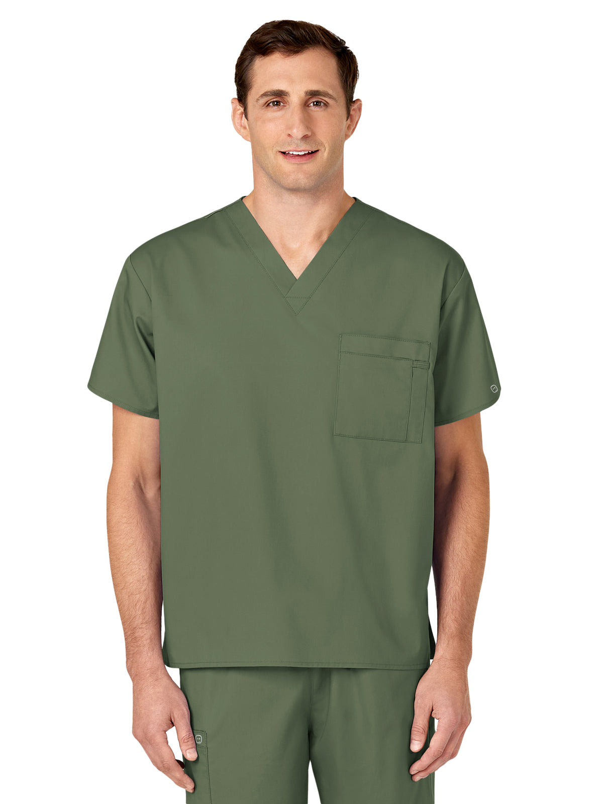 Unisex Double-Pocket V-Neck Scrub Top