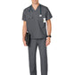Unisex Double-Pocket V-Neck Top - 100 - Pewter