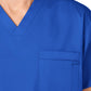Unisex Double-Pocket V-Neck Top - 100 - Royal