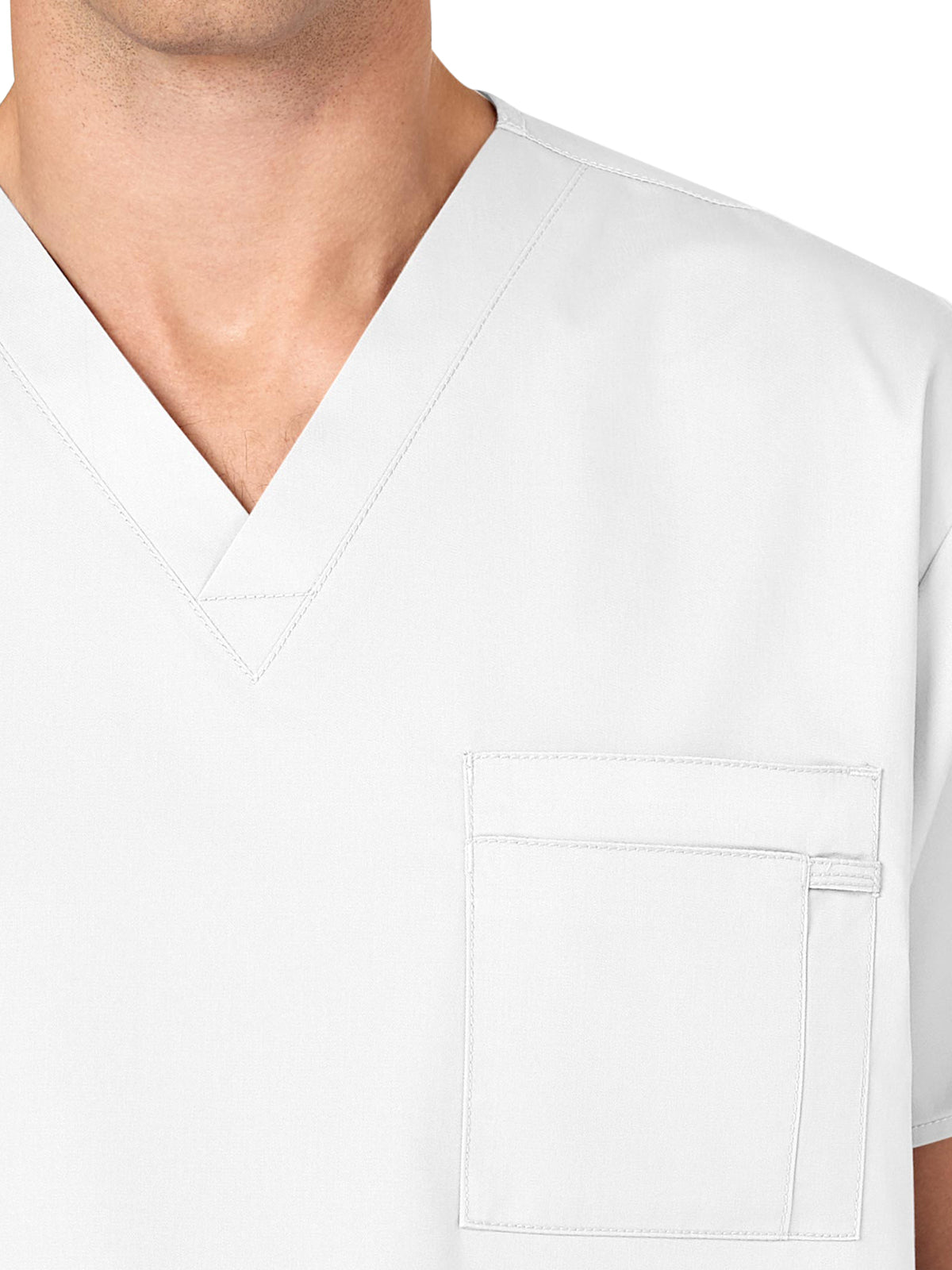 Unisex Double-Pocket V-Neck Scrub Top