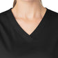 Women's Four-Pocket V-Neck Top - 101 - Black