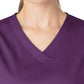 Women's Four-Pocket V-Neck Top - 101 - Eggplant