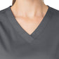 Women's Four-Pocket V-Neck Top - 101 - Pewter