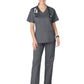 Women's Four-Pocket V-Neck Top - 101 - Pewter
